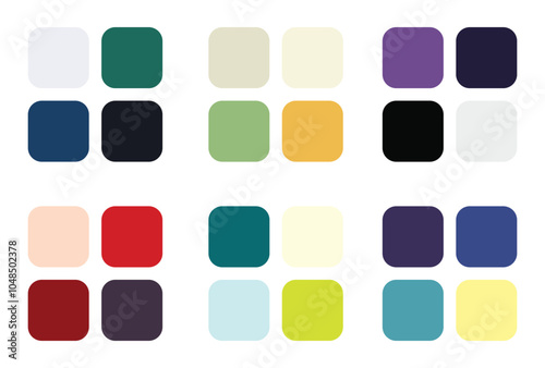 Abstract color palette Color swatches