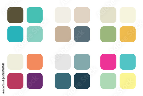 Abstract color palette Color swatches