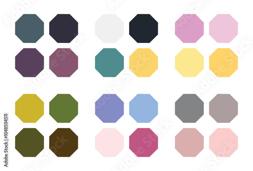 Abstract color palette Color swatches