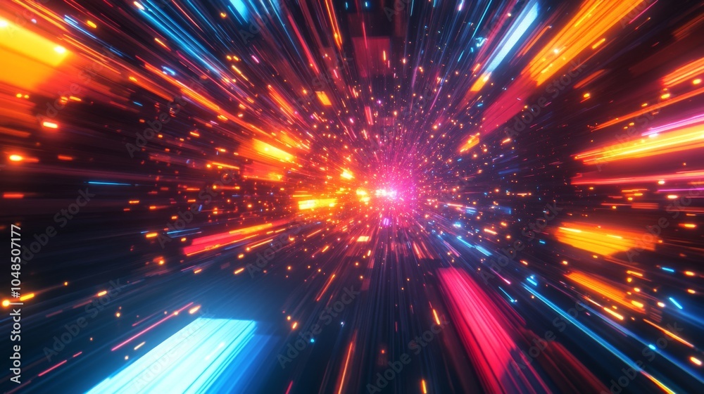 Obraz premium Futuristic Light Burst