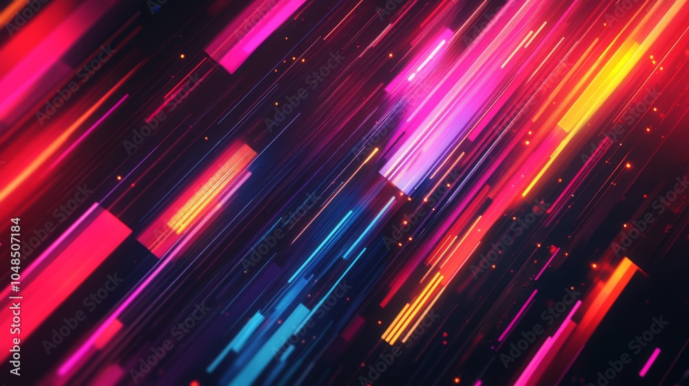 Dynamic Neon Light Streaks Dynamic Neon Light Streaks