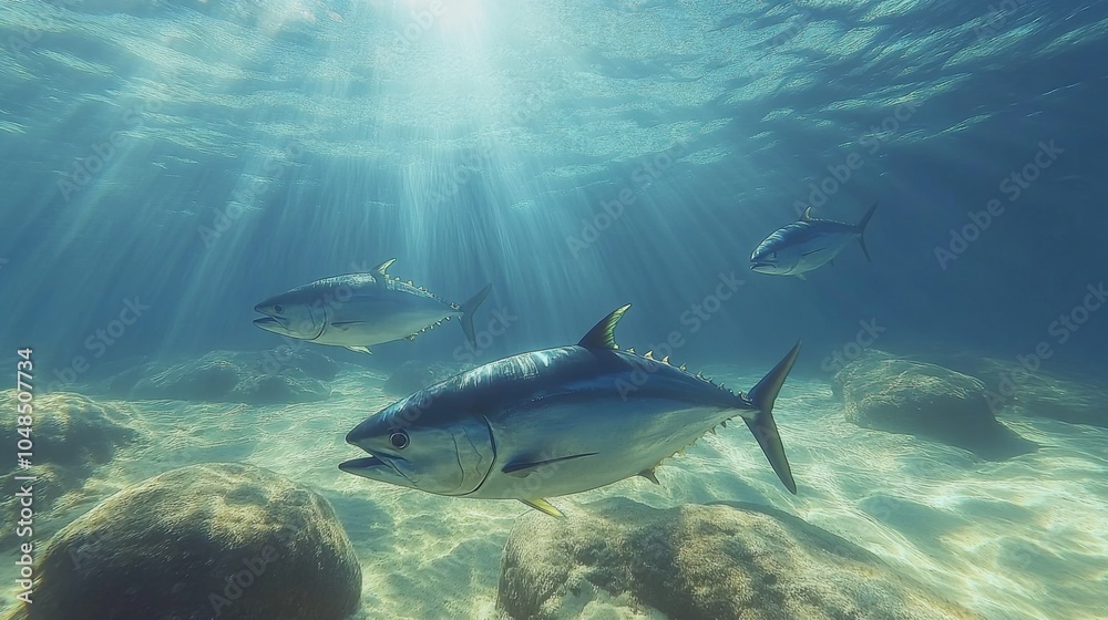 Fototapeta premium Underwater Tuna Adventure