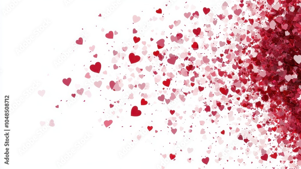 Cascading Hearts: A Romantic Explosion of Love Cascading Hearts: A Romantic Explosion of Love