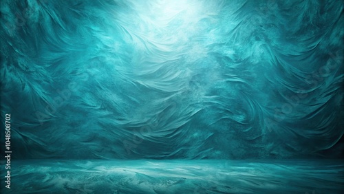 Tranquil silhouette on velvety teal background