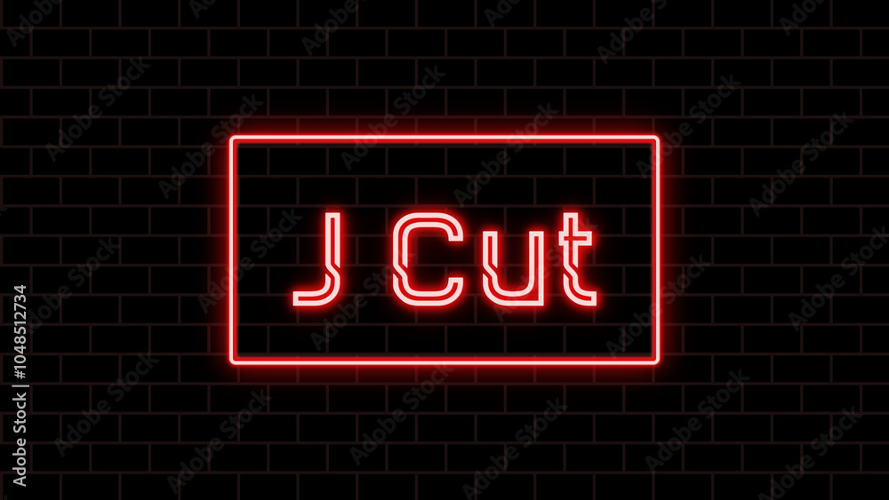 J Cut のネオン文字 J Cut のネオン文字