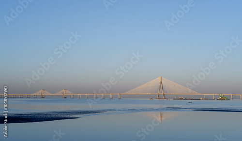 Bandra Worli Sea Link in Mumbai in Day Light	
 photo