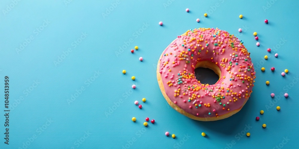 big pink donut with colorful mini donut