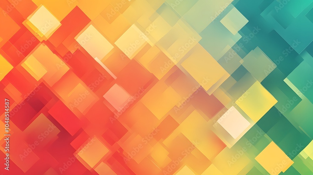 A seamless pattern of multicolored squares, each with a soft gradient that transitions from one color to another, creating an abstract and colorful background for design projects A seamless pattern of multicolored squares, each with a soft gradient that transitions from one color to another, creating an abstract and colorful background for design projects
