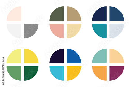 Abstract color palette Color swatches