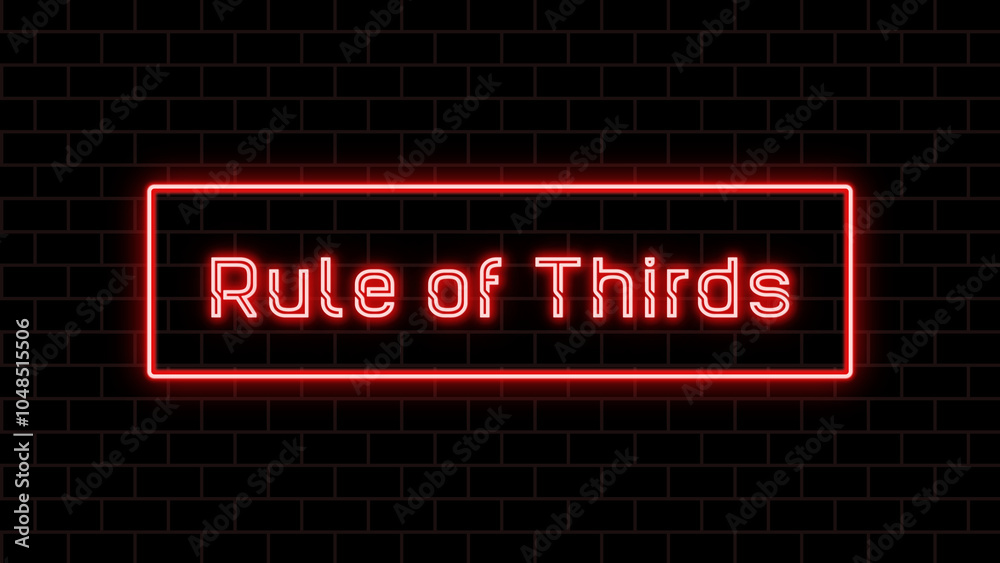 Rule of Thirds のネオン文字 Rule of Thirds のネオン文字