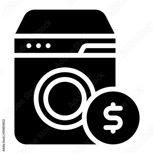 laundry service glyph icon