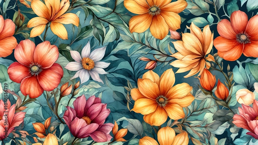 Elegant, hand-drawn floral patterns evoke a nostalgic botanical backdrop. Elegant, hand-drawn floral patterns evoke a nostalgic botanical backdrop.