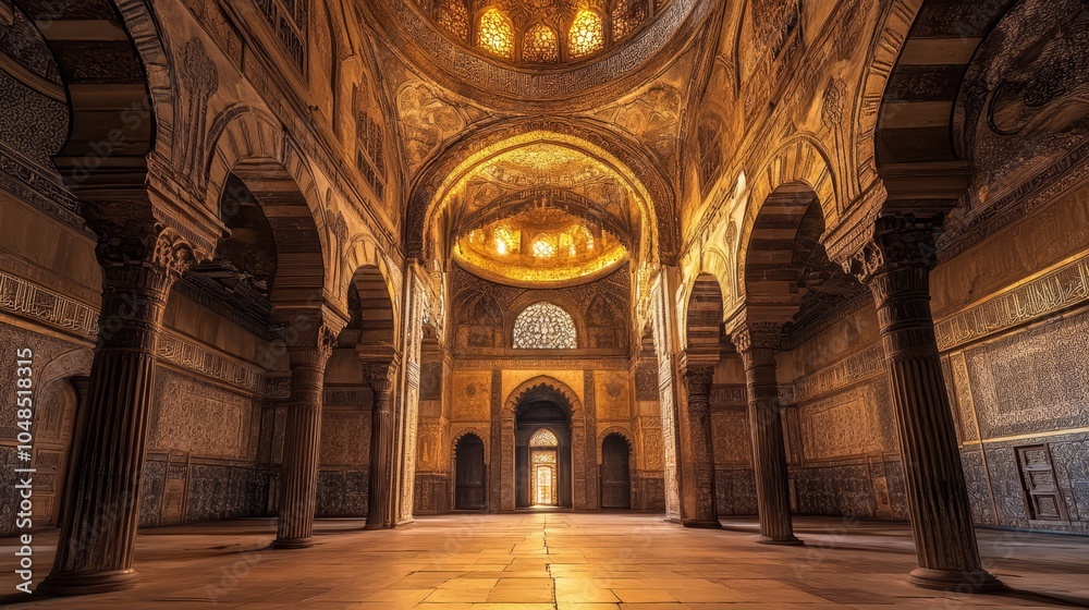 Obraz premium Majestic Interior of an Ancient Historical Building