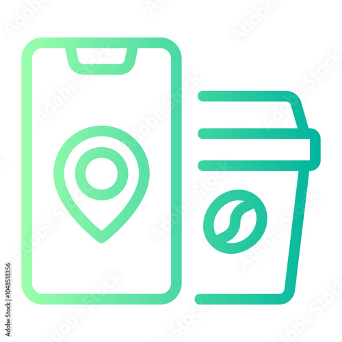 coffee gradient icon