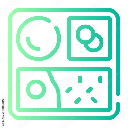 food tray gradient icon