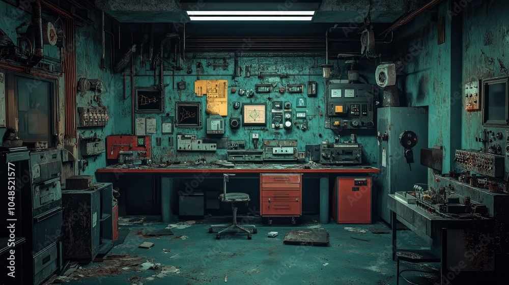 A research facility with broken equipment and failed experiments, capturing the disappointment of scientific research. A research facility with broken equipment and failed experiments, capturing the disappointment of scientific research.