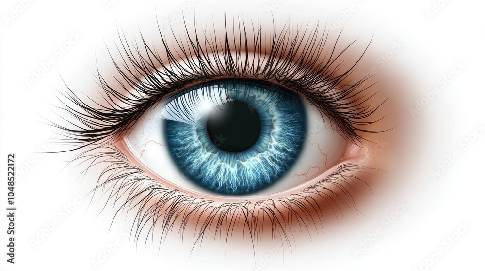 Blue human eye ball isolated on transparent background Blue human eye ball isolated on transparent background