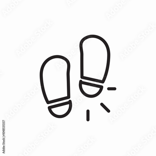 foot steps icon sign vector