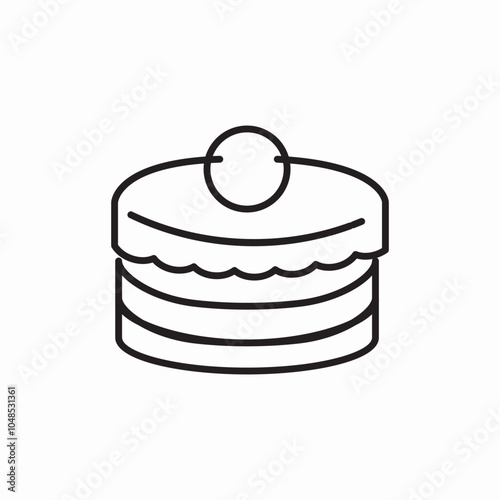 full cake icon sign vector