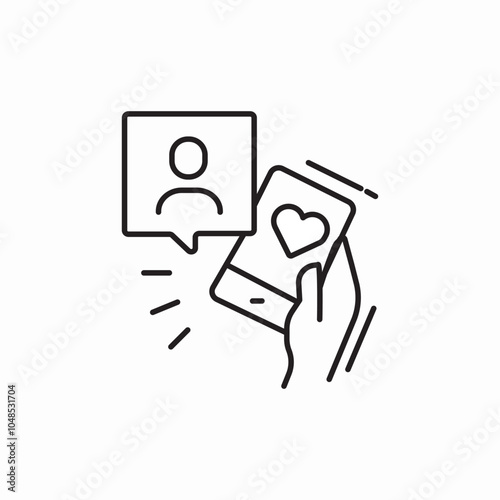 romantic messages icon sign vector