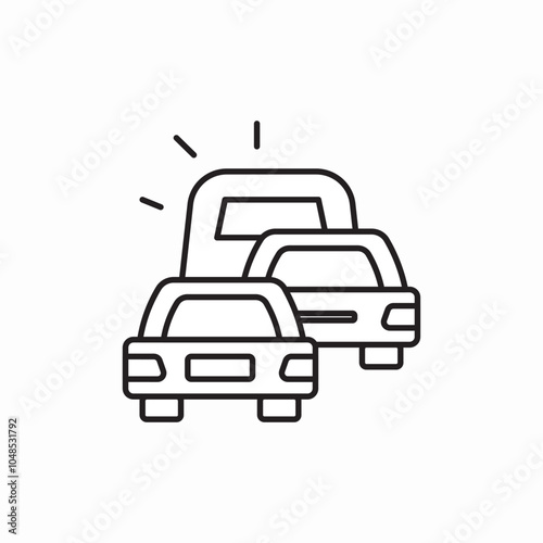 traffic cars horn icon sign vector