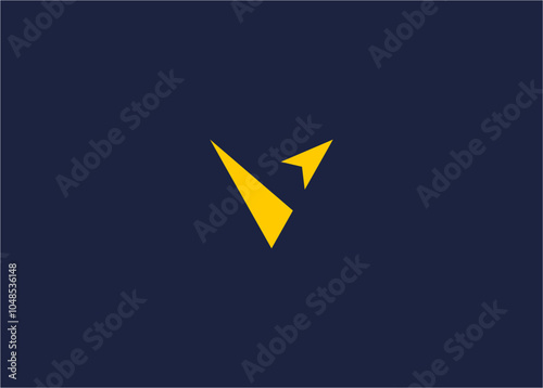 letter v with arrow logo icon design vector design template inspiration