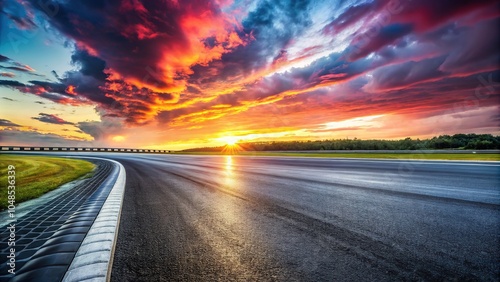 Sunrise Reflections - Empty Racetrack