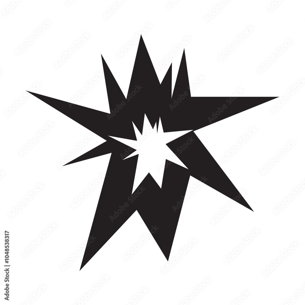 Obraz premium black and white compass icon