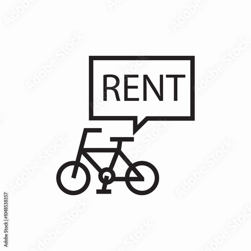 bicycle rent icon sign vector