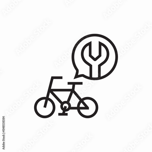 bicycle repair service icon sign vector
