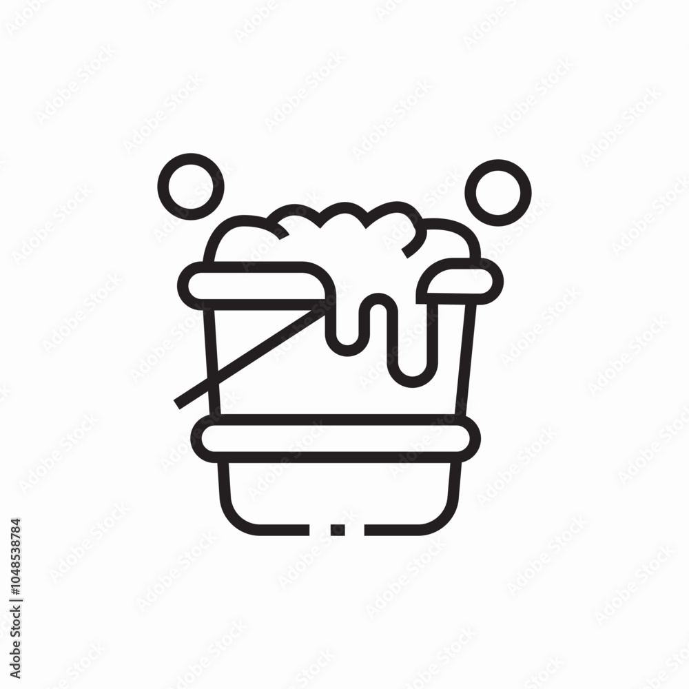 bucket foam icon sign vector bucket foam icon sign vector
