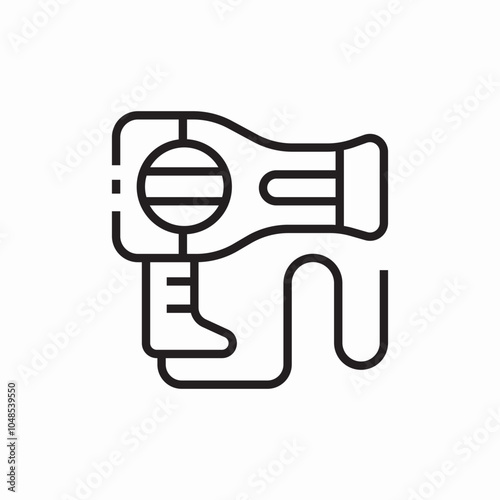 hair dryer bathroom icon sign vector