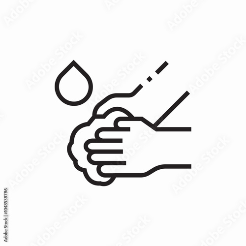hand wash icon sign vector