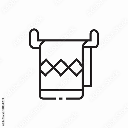 towel bathroom icon sign vector