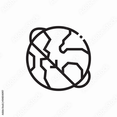 world wide flight icon sign vector