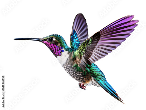 a colorful hummingbird flying