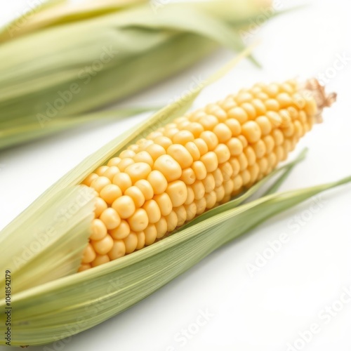 Corn ear isolated on white background full depth of fieldCorn ear isolated on white background full depth of field photo