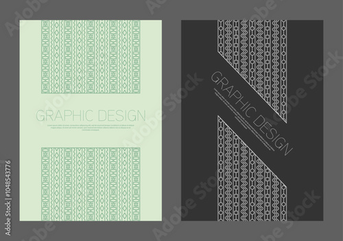 The design is patterned in an ethnic style. A template for a cover, banner, poster, postcard and corporate design. It is ideal for interior and decorative creativity