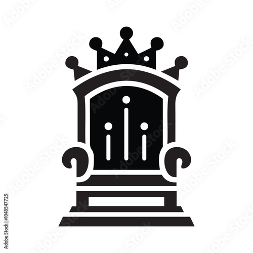 Throne Silhouette Vector Illustration