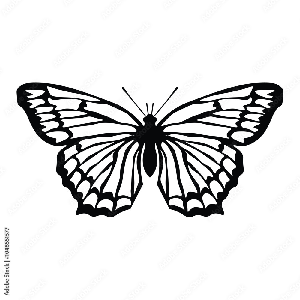 Fototapeta premium Black butterfly vector design