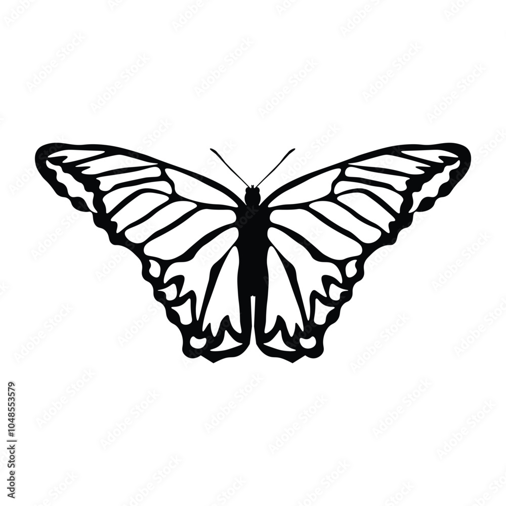 Fototapeta premium Black butterfly vector design