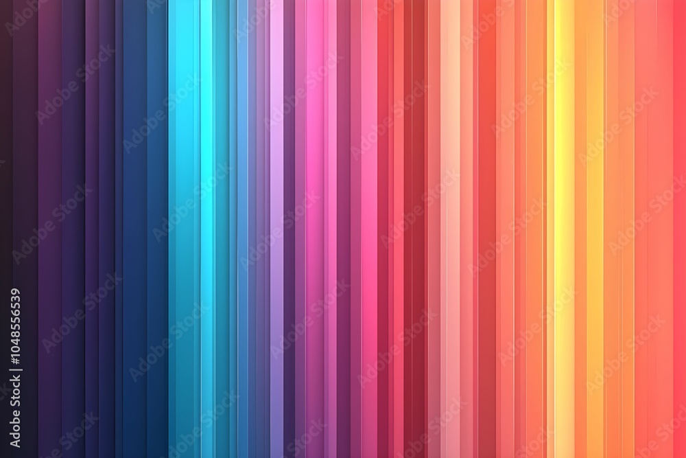 Obraz premium Colorful vertical stripes in a gradient pattern during daylight hours