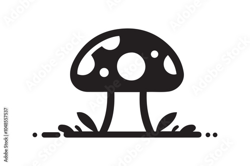 Mushroom Icon Vector Art Illustration