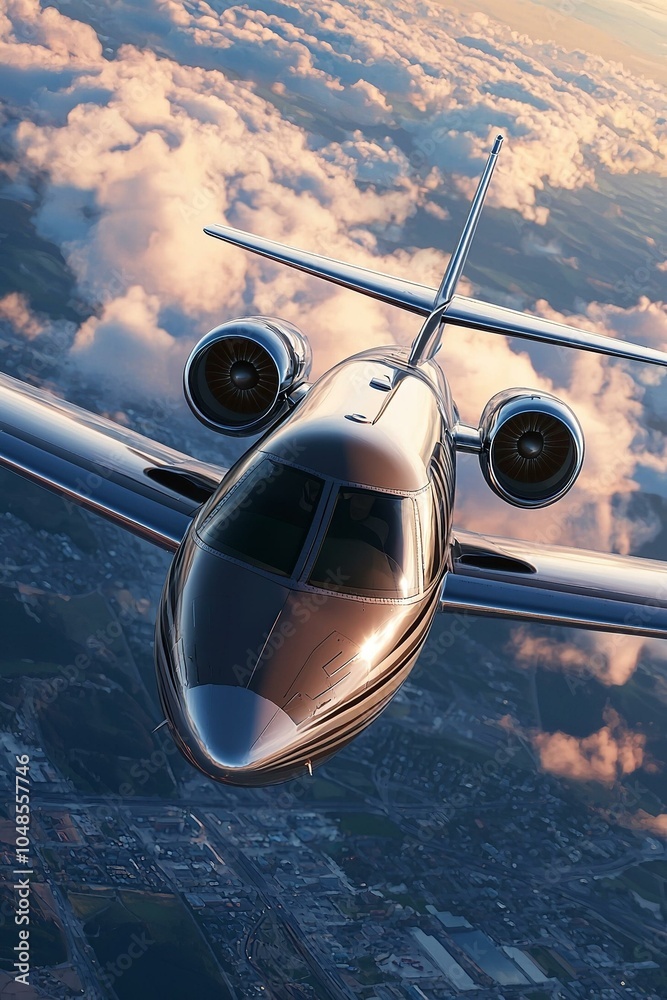 Fototapeta premium Jet plane in flight.