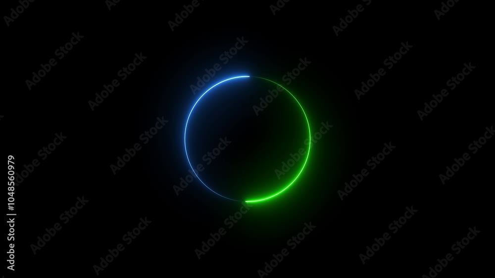 circle Neon glowing color 4k illustration. circle loading black background 4k illustration. circle Neon glowing color 4k illustration. circle loading black background 4k illustration.