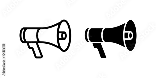 Megaphone icon set. flat illustration of vector icon on white background