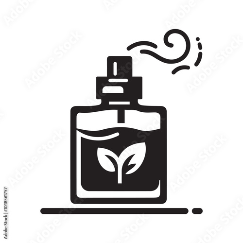 Perfume Bottle Logo Icon Vector Illustration photo