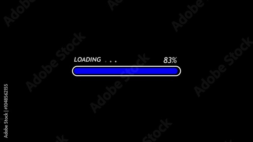 Technology loading bar icon Animation 4k.