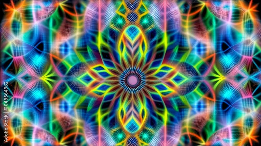A colorful, abstract image of a flower with a rainbow of colors A colorful, abstract image of a flower with a rainbow of colors