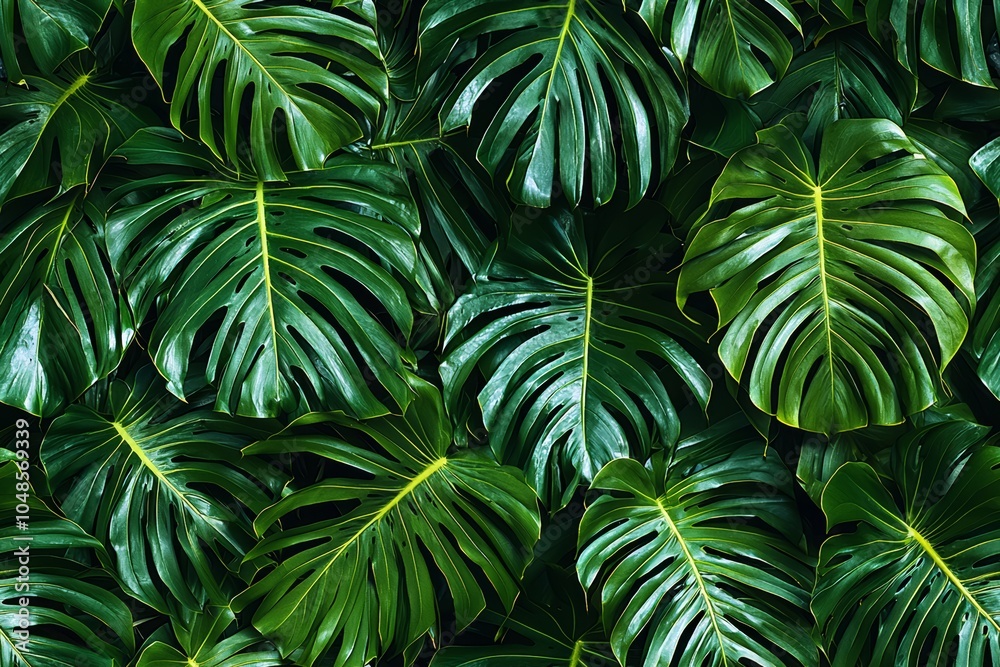 Seamless of Luxurious Tropical Foliage Textured Pattern Background Seamless of Luxurious Tropical Foliage Textured Pattern Background